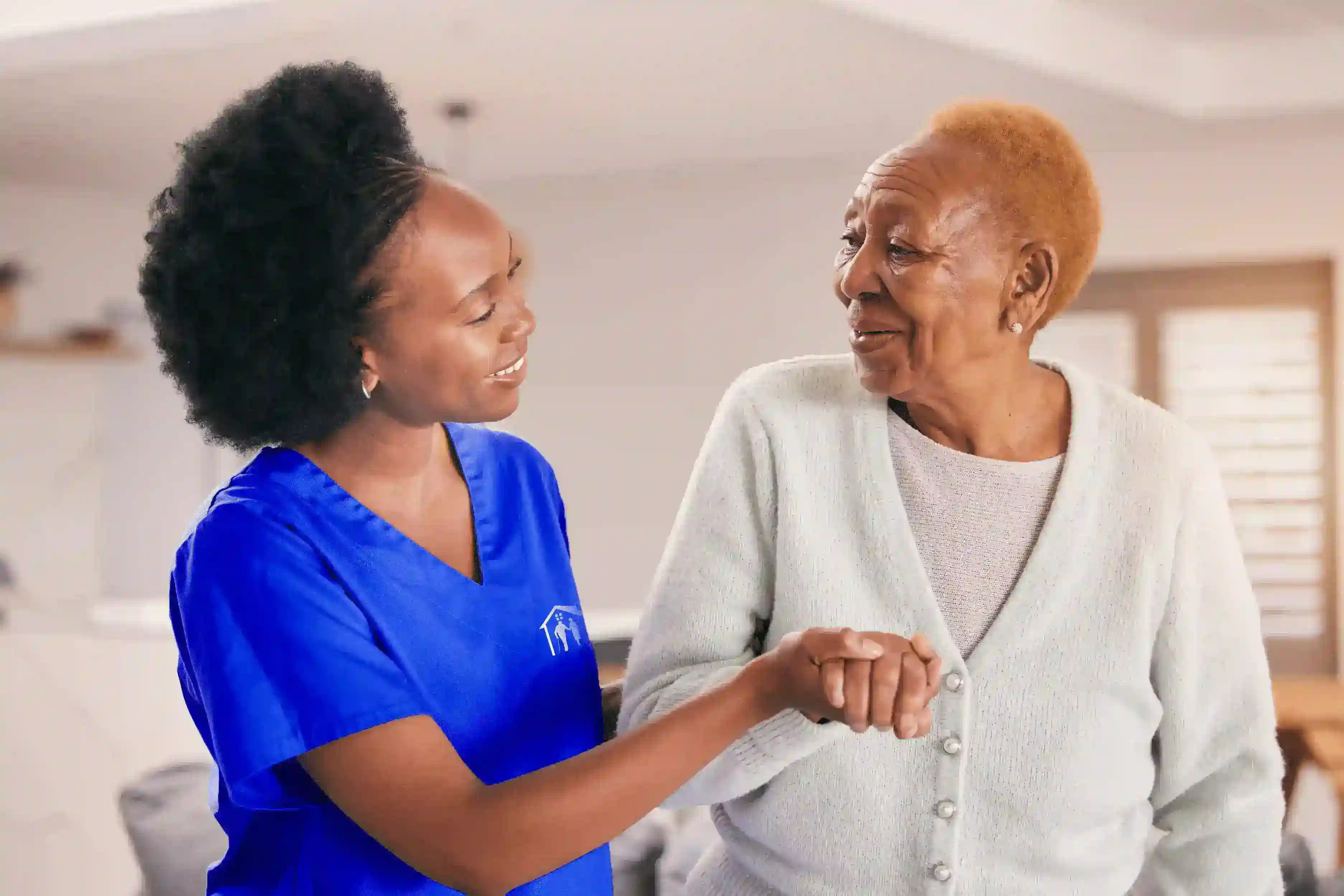 applied health home netwrok nurse aiding an elderly lady