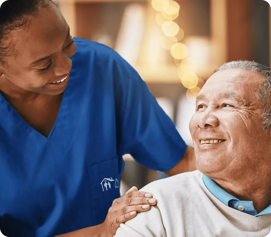 elderly woman smiling