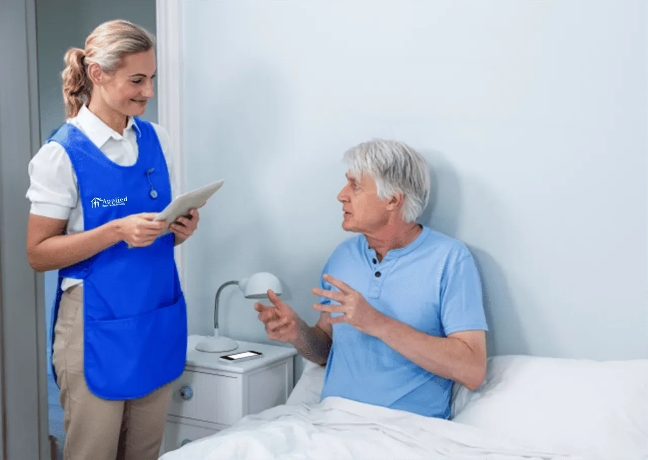 nurse offering assistance to woman